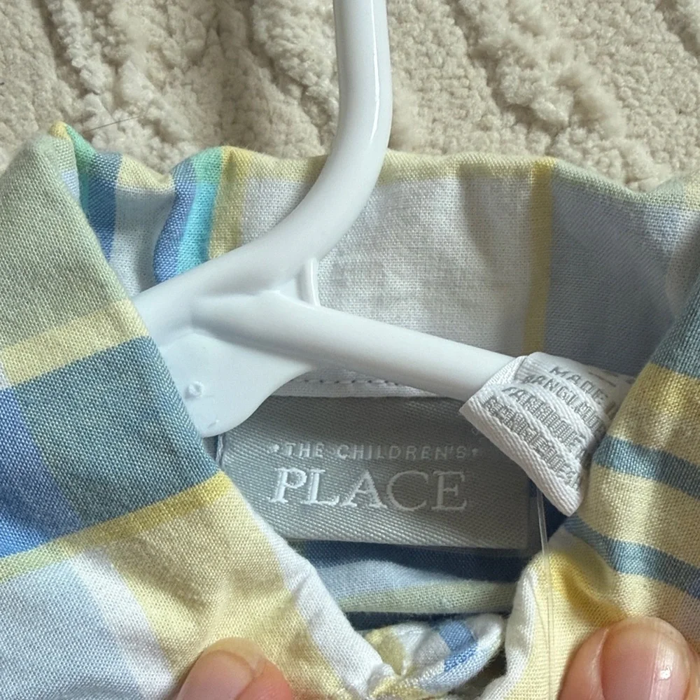 The Childrens Place plaid button